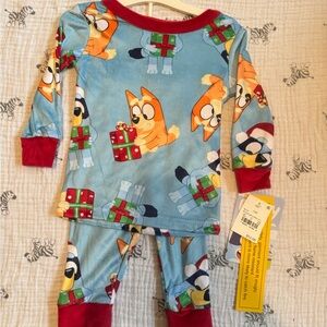 Bluey Kids Pajama Set - Blue and Red